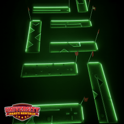 9 Hole Blacklight Mini Golf Package (150 people)